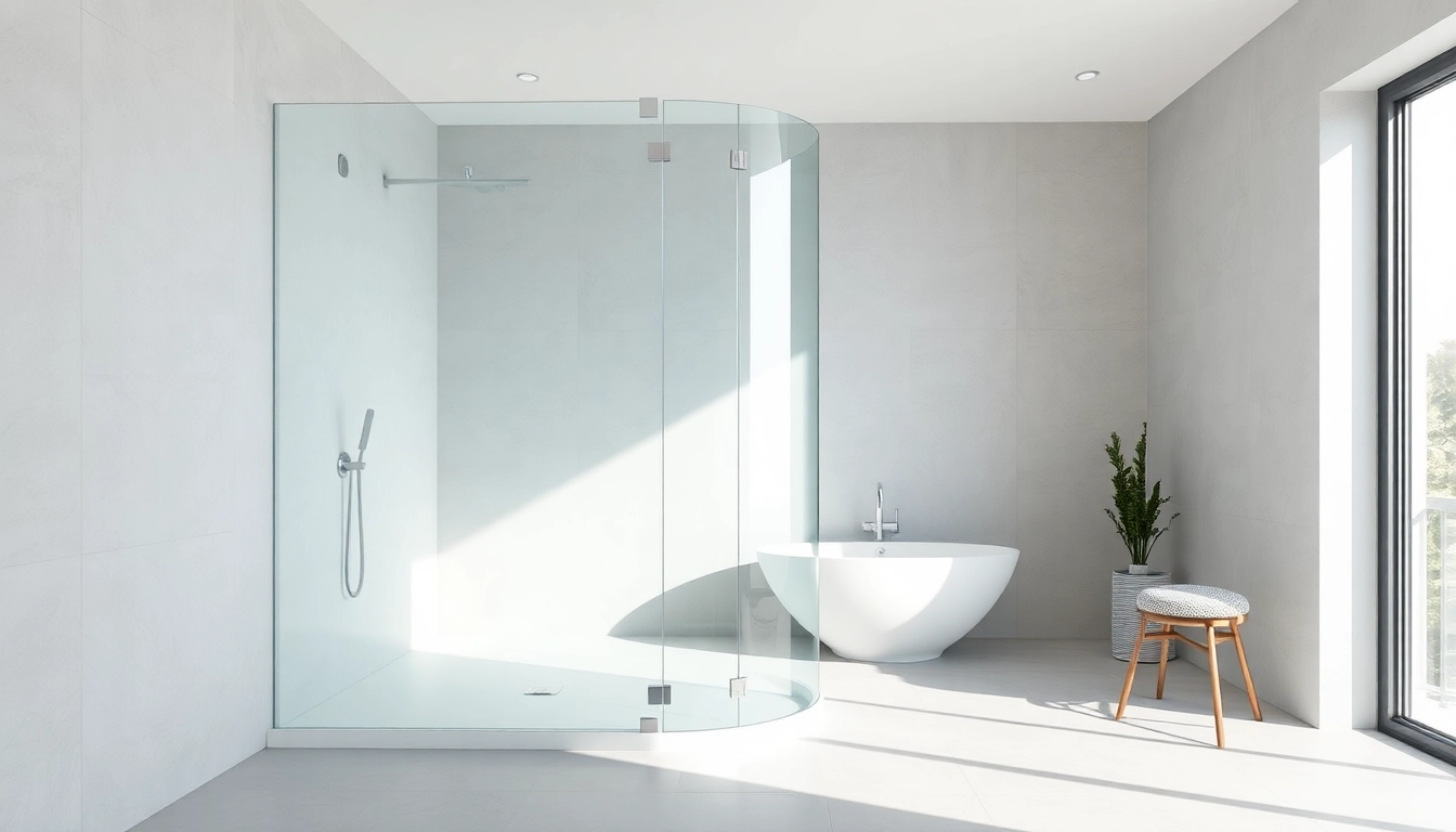 Corner shower screen frameless beautifully showcased in a stylish bathroom design.