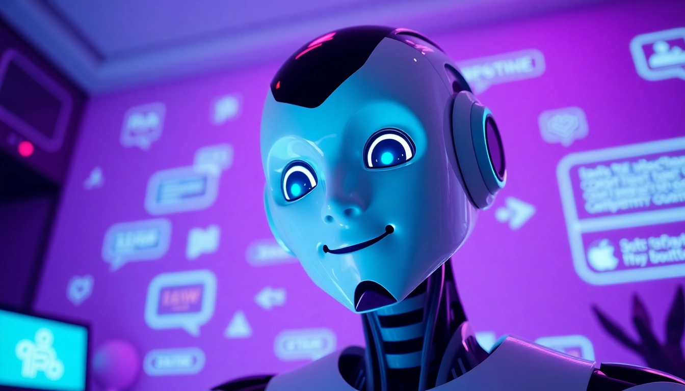 Engaging scene of a porn chat AI character in a digital chat room.