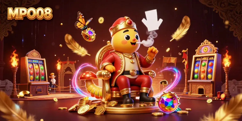 MPO08 enhances slot gaming experiences with vibrant and dynamic casino-themed illustration.