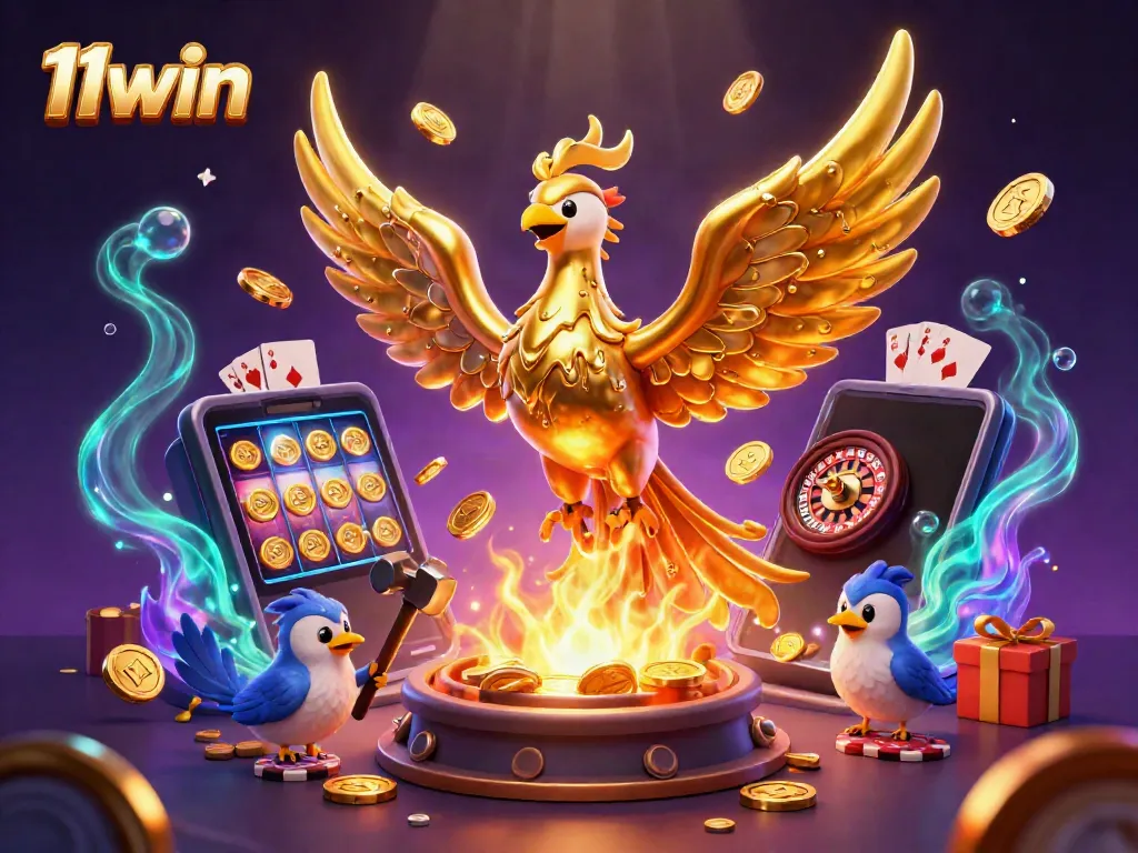 Elevate your gaming with 11win's dynamic golden phoenix and casino elements for an unforgettable experience.