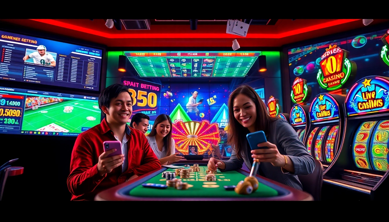 Vibrant online gambling experience at nhà cái go99 featuring live casino, sports betting, and exciting slot games.