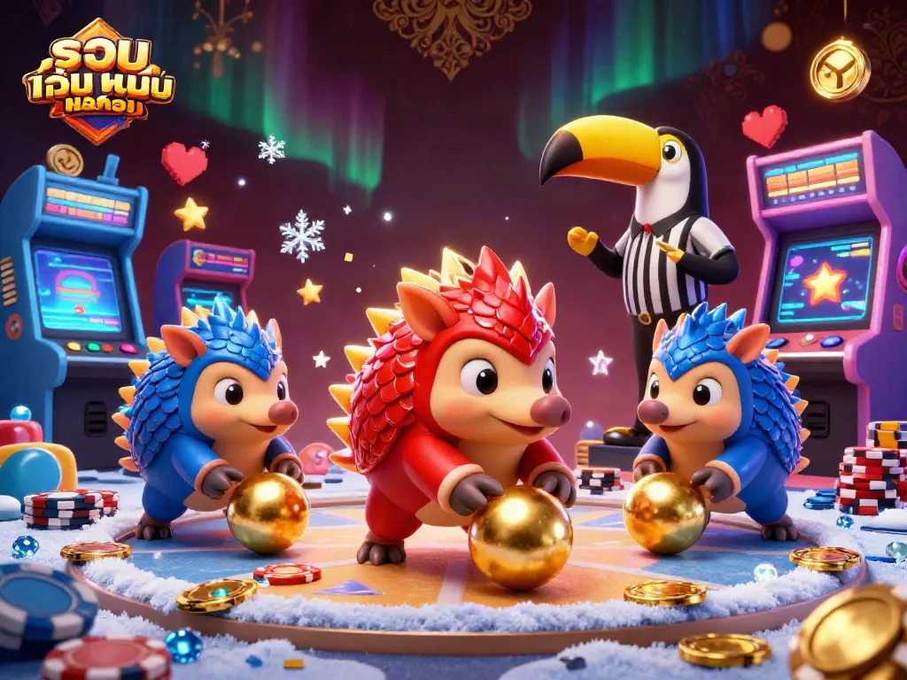 ภาพการ์ตูน 3D แสดงถึง รวม เว็บ พนัน ออนไลน์ ที่เต็มไปด้วยความสนุกสนานของการแทงพนัน