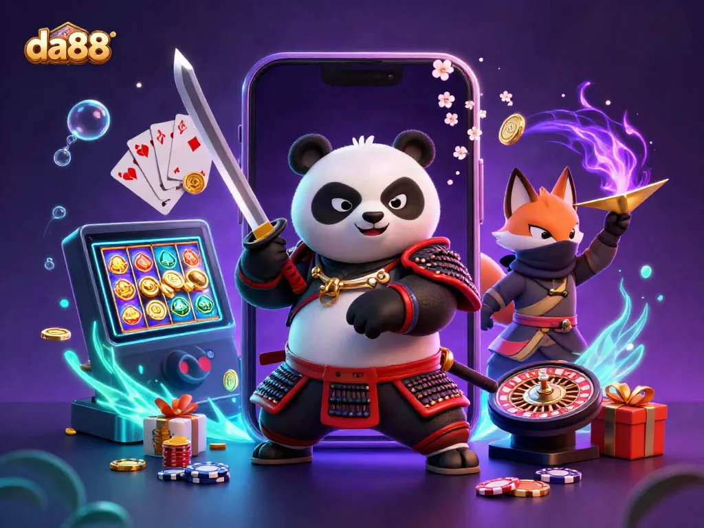 Engage in thrilling slot action at da88 with dynamic characters, colorful games, and magical elements.