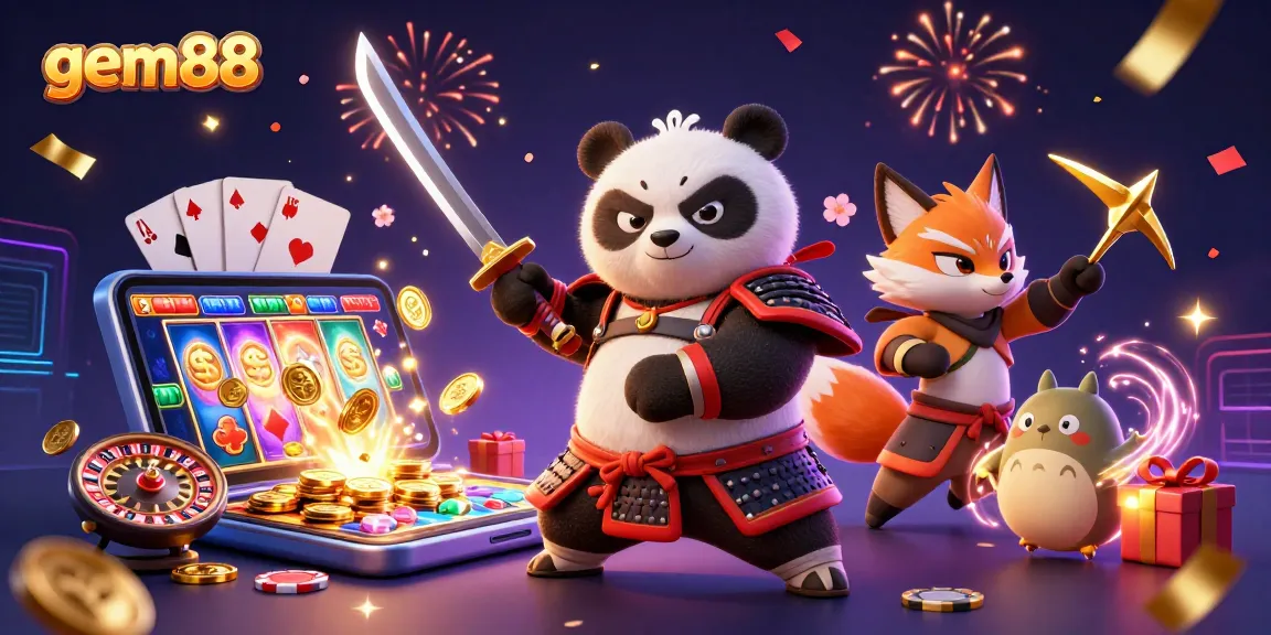 Engage in thrilling gameplay at gem88 with dynamic 3D characters and vibrant casino elements.