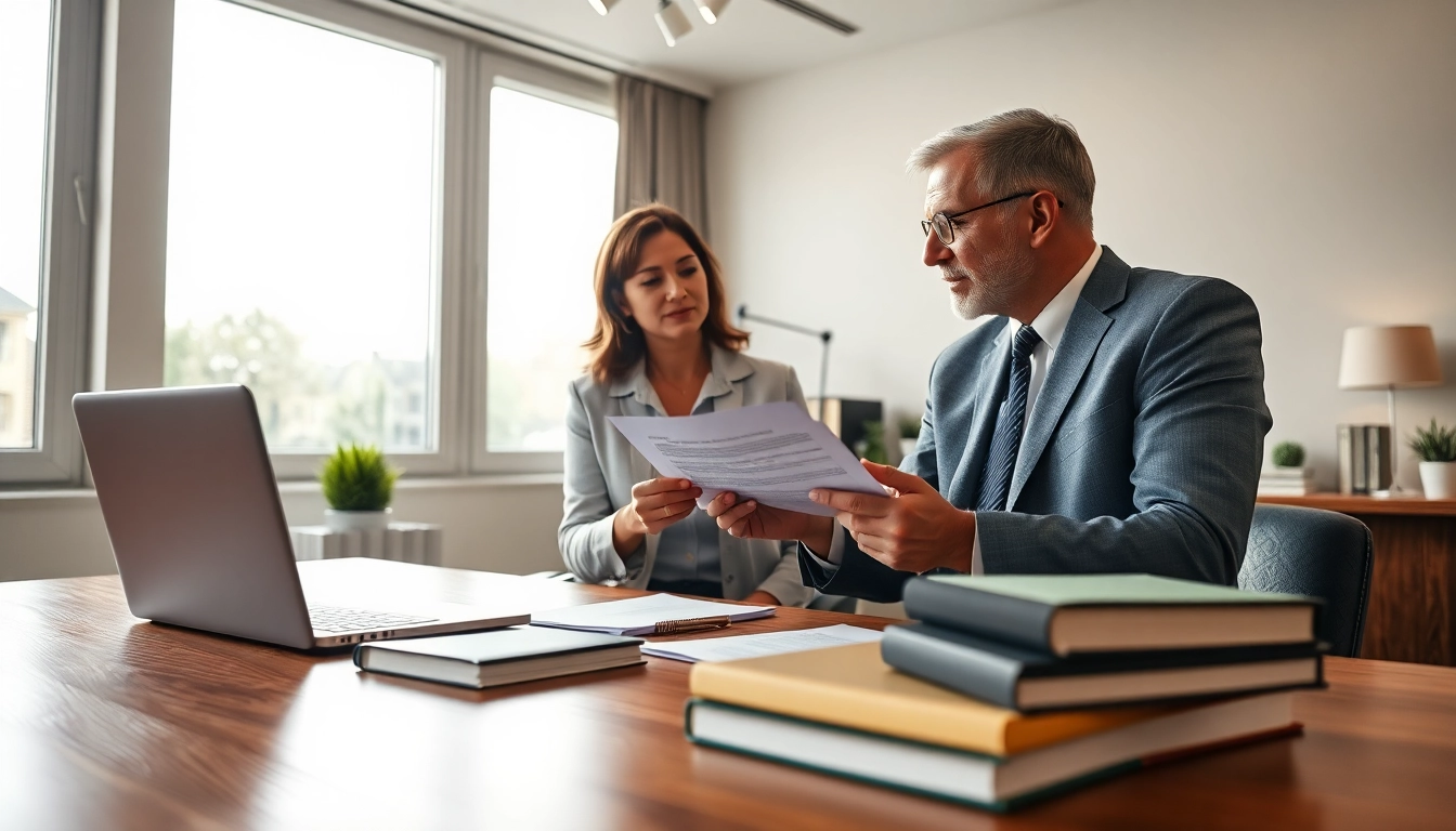 Engaging estate planning consultation showcasing a lawyer assisting a client.