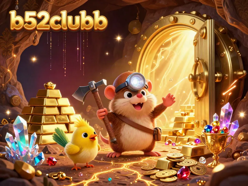 B52clubb showcases an exciting treasure hunter scene filled with gold and jewels, inviting gamblers to explore.
