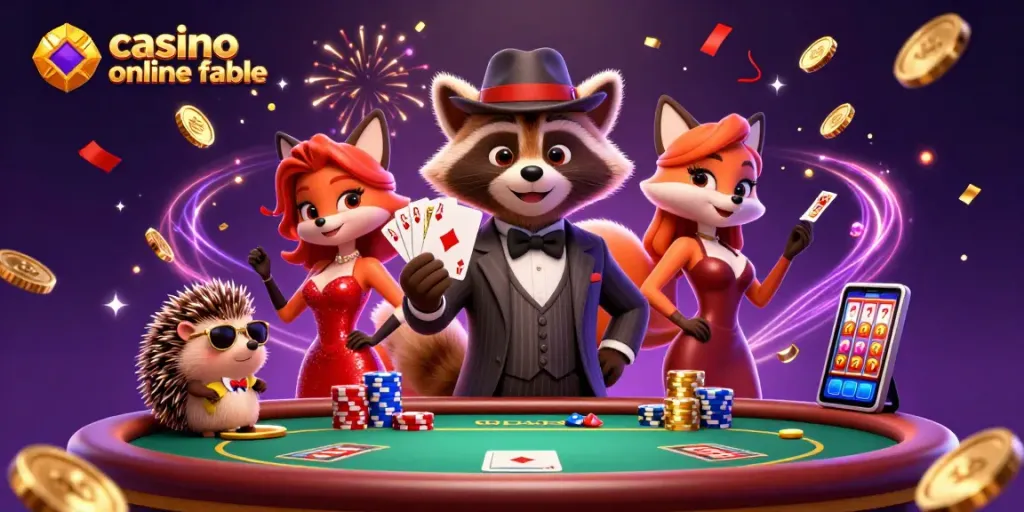 Disfruta del póker en un casino online fiable con una mano ganadora y personajes vibrantes.