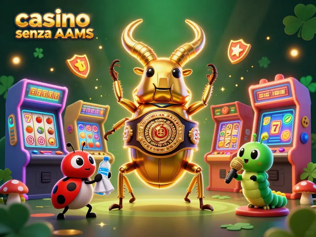 Unisciti all'azione nei casinò senza AAMS con questa vivace illustrazione 3D ricca di dettagli.