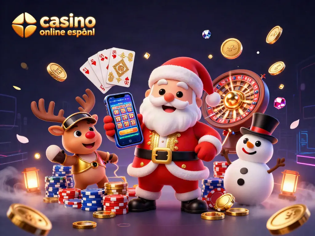 Disfruta del casino online español con gráficos vibrantes y dinámicos en esta ilustración 3D.